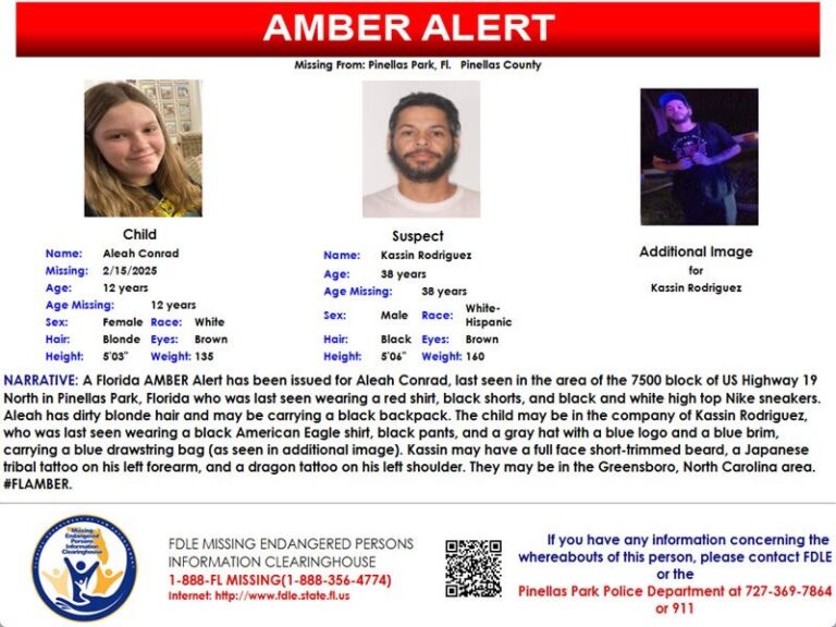 AMBER Alert Issued for Missing 12-Year-Old Aleah Conrad