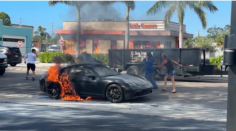 Good Samaritans Rescue Man from Burning Car on Gulf-to-Bay Boulevard