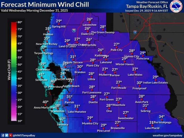 Cold Night Shelters to Open in Pinellas County Tuesday Night