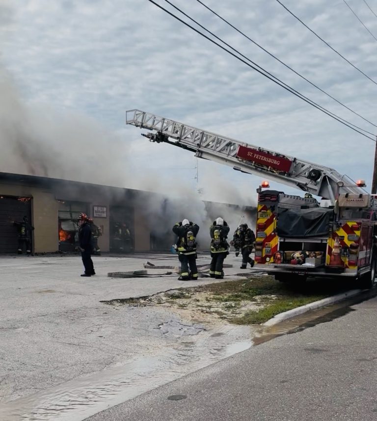 St. Petersburg Fire Crews Respond to Four-Alarm Structure Fire