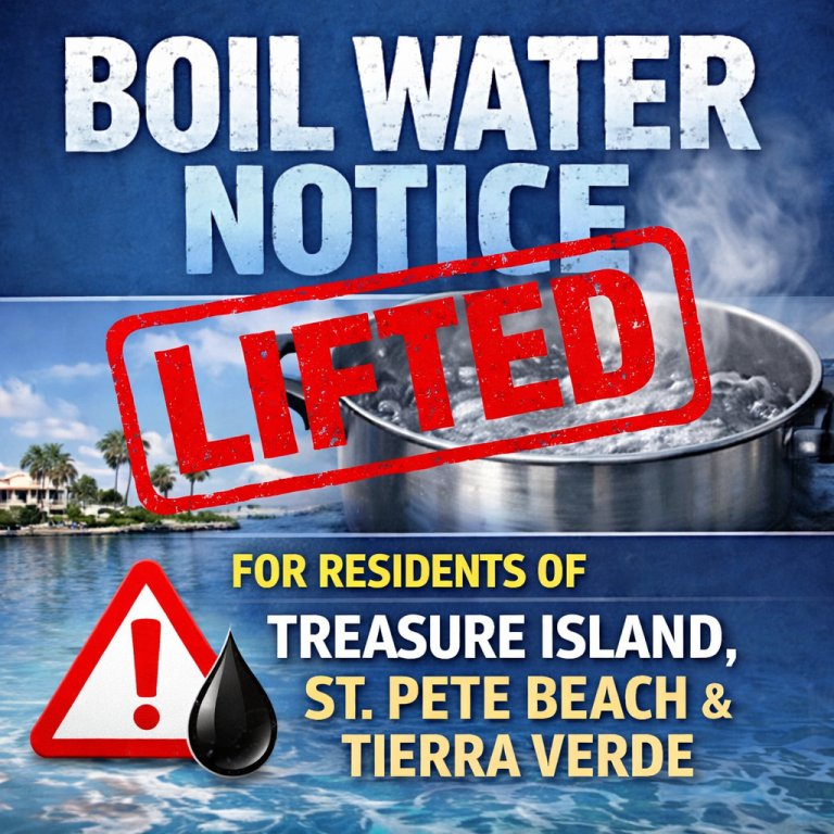 Pinellas County Utilities restores water service following blown transformer, boil water notice now cancelled
