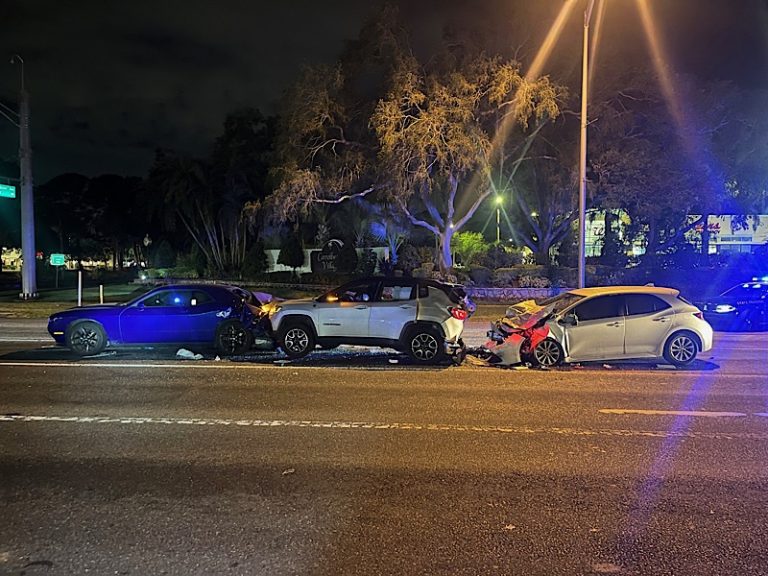 Toyota Driver Fails to Stop, Causing Chain-Reaction Crash on Dale Mabry