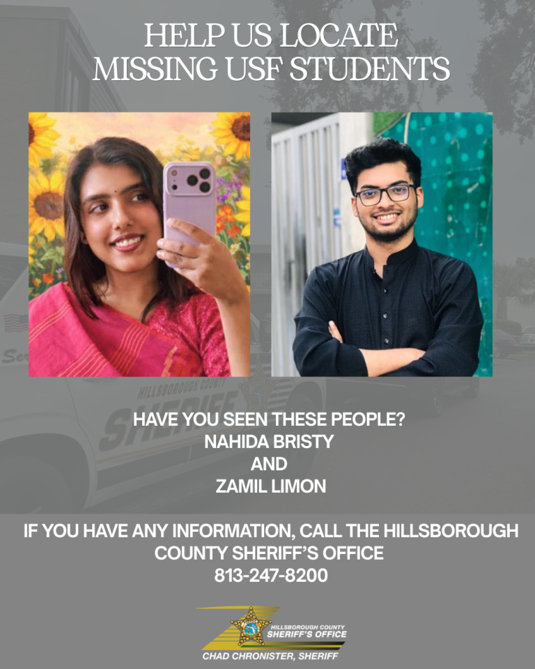 HCSO Elevates Missing USF Students to Endangered as Search Intensifies