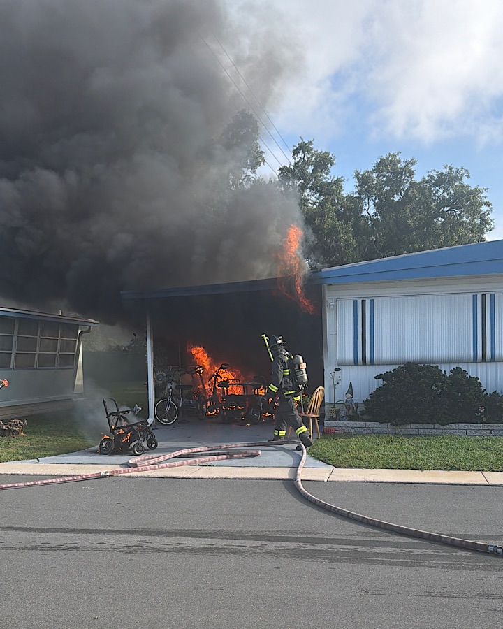 Dunedin Crews Contain Fire Involving Multiple Battery-Powered Mobility Devices