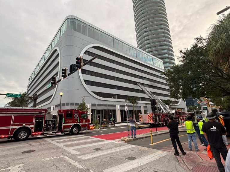 St. Petersburg Fire Rescue Responds to Vehicle Fire in Downtown Parking Garage