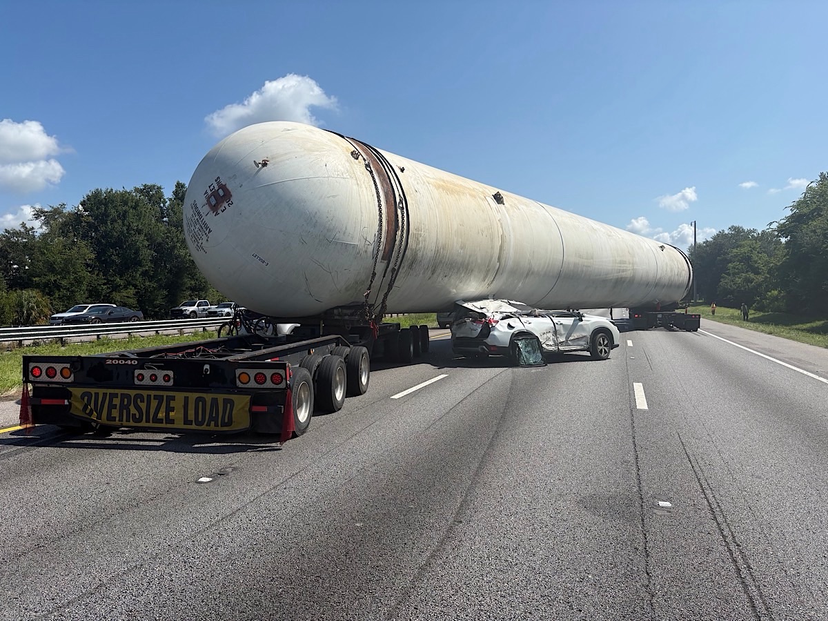 Oversized Load Crashes Into Subaru on I-75 During Lane Change, Two Injured - IONTB