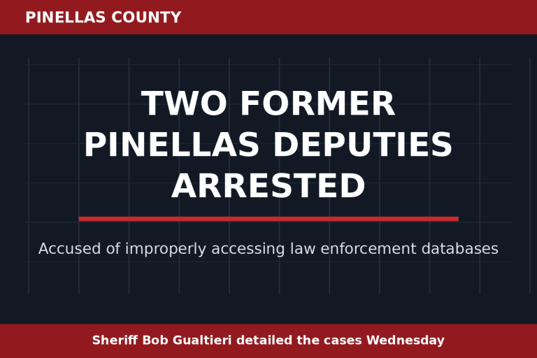 Pinellas Sheriff: Former Deputies Used Law Enforcement Systems to Access Information on a Woman and a 17-Year-Old Girl They Pursued