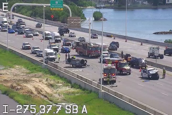 Serious Injury Crash Closes Southbound I-275 in Tampa - IONTB
